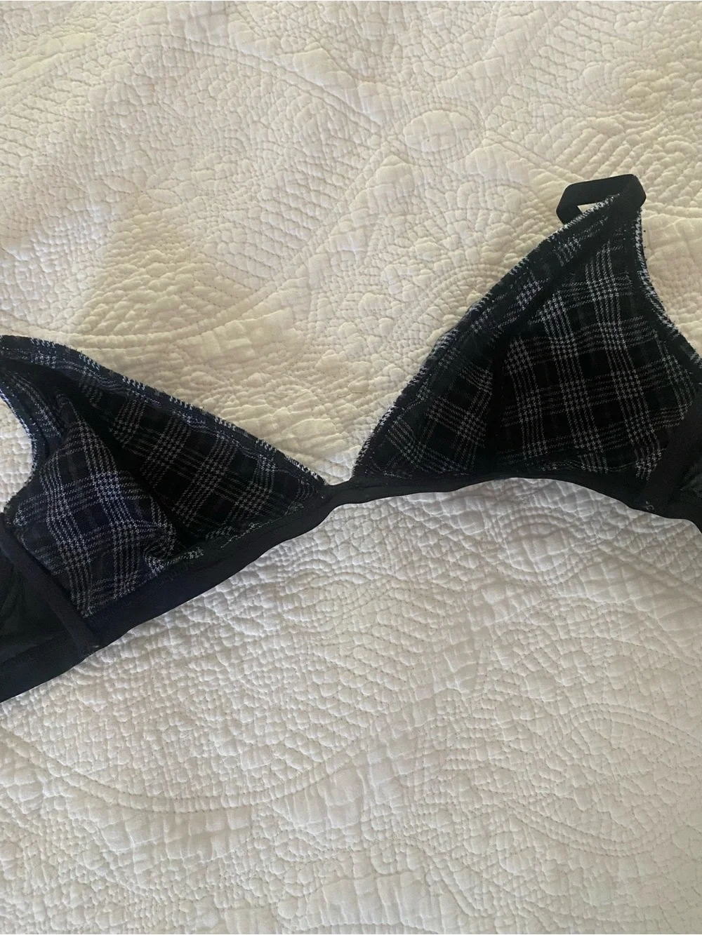 Savage X Fenty Bra Black Plaid Small